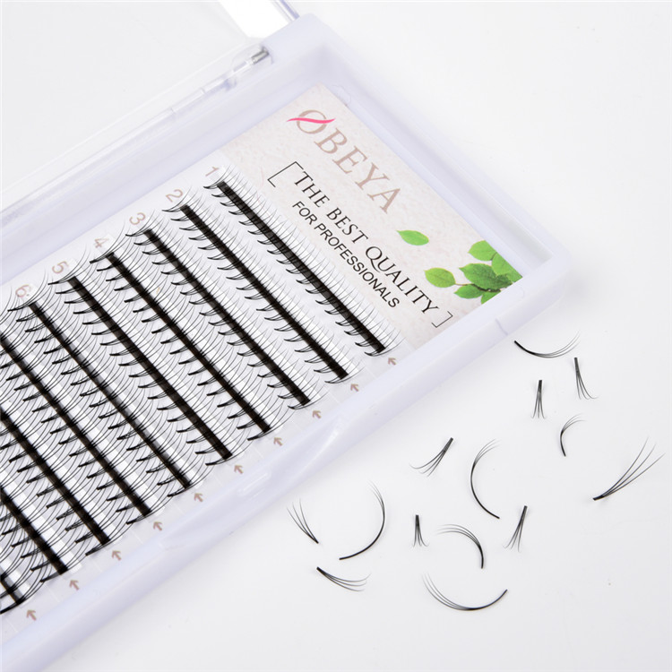 Short Stem Premade fans 3D 4D 5D Volume Eyelash Extensions Factory Supply FM032